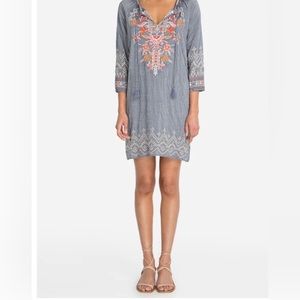 Johnny Was Ellington Embroidered Peasant Dress Size M